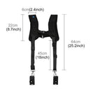 Double Shoulder Sling Belt Quick Rapid Strap for 2 DSLR Digital Camera Black