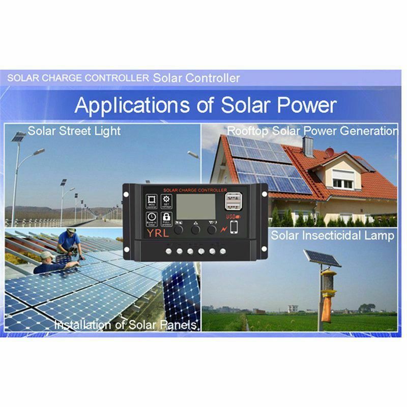 Solar Panel Controller Battery Charge Regulator 12V/24V Auto With Dual UsbÃ¯Â¼Ë† D2Q9