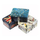 Portable Candy Storage Tin Box Lipstick Organizer Van Gogh Apricot Flower
