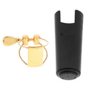 2x Metal Soprano Saxophone Mouthpiece Ligature&Cap for Saxophone Accessories