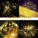 Solar String Lights,120 LED Starburst Light 8 Lighting Modes Decoration Wat V6P7