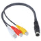 Full copper core S-VIDEO 4-pin terminal to 3rca female audio composite adapte@