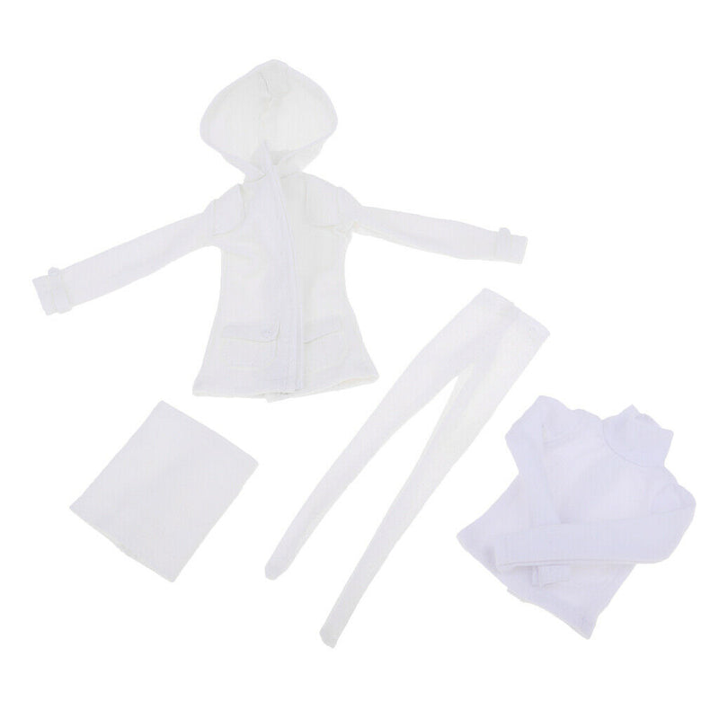 1/6 Scale Female Hoodie Jacket Shirt Skirt Stockings Set CC299 for 12" Soldier