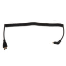 Coiled Stretch Spring HDMI Male to Left Angle HDMI Male M/M HD Cable