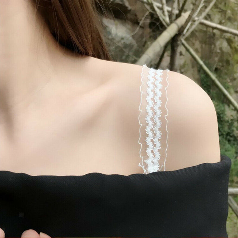 3 Pairs Womens Wide Detachable Lace Bra Straps Replacement Non-slip Shoulder