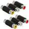2x Composite 3RCA  AV Audio Video Female To Female Coupler Adapter Joint