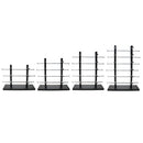 Wood Sunglass Glass Rack Frame Display Stand Holder Organizer Black 6-Layer