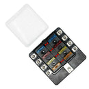 8-Way Blade Fuse Box Fuse Block Holder with Fuses for 12V 24V Car Marine