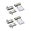 2 pairs Stainless steel Pair Glass Clamp Door Pivot Hinge Set for 5-8mm