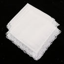 5Pack Men Women 100% Cotton White Handkerchiefs Comfy Hanky Party Hankies