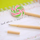 24Pcs / Lollipop Design 0.5Mm Black Ink Ballpoint Pen Student Signature Bal D1V8