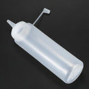 1X Clear White Plastic Squeeze Sauce Ketchup Cruet Oil Bottles 8oZ W7U2