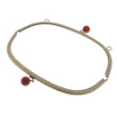 Metal Kiss Clasp Lock Arch Frame for Wallet Bag Sewing Handbag 24.5cm Red