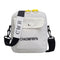 Letter Print Sports Shoulder Handbags Unisex Canvas Crossbody Bags (White)