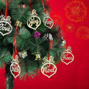 6pcs Decor Xmas Tree Christmas Decorations Wood DIY Hanging Ornaments U6T4 V4K0