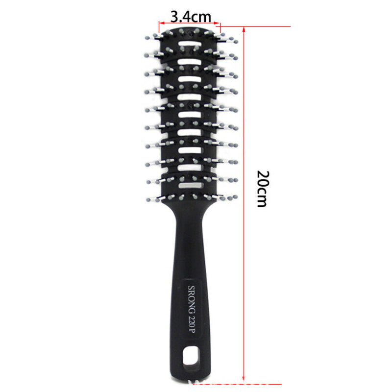 Fashion Men Hair Brush Ceramic Iron Round Comb Barber Dressing Salon Styling  TO