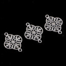 50pcs Alloy Filigree Flower Connector Pendants Charms for DIY Jewelry Making