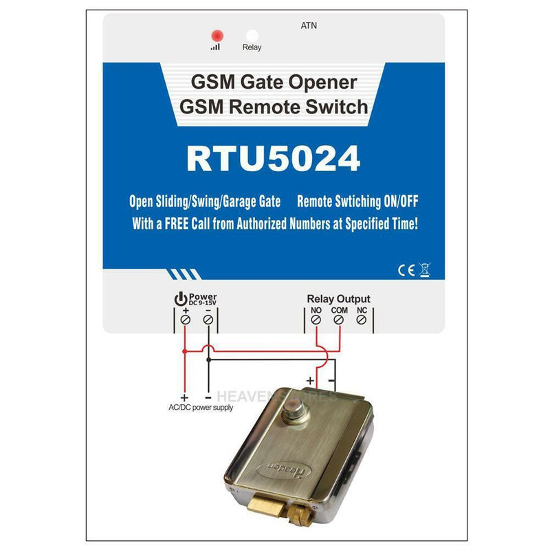 RTU5024 GSM Gate Opener Free Call Wireless Door Access Remote Control by Phone