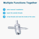 Valve Core Tool Set 20Pcs Valve Cores, 4-Way Valve Tool, Dual Single Head V V9V8