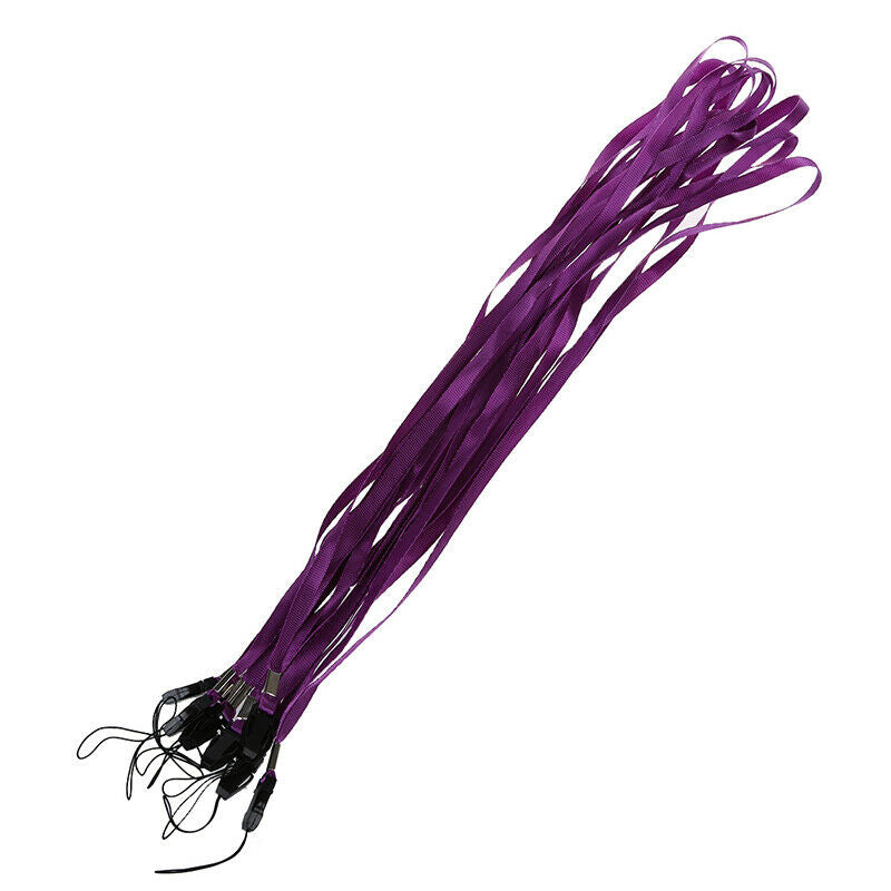 10 * purple Neck Strap ID Pass Card Badge Card Gym card Mobile Phone USB La R7L6
