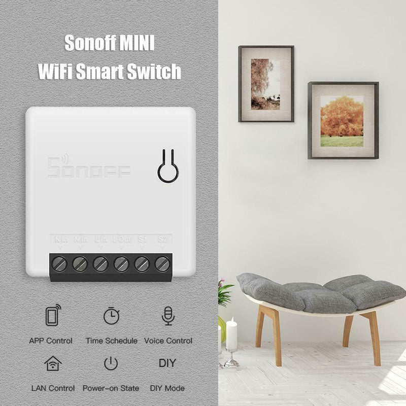 Sonoff MINI WiFi DIY Smart Switch Remote Dual Way Control for Amazon Alexa