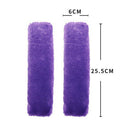 2pcs Car Seat Belt Cover Fluffy Safety Belt Shoulder Pad Protector (Purple)