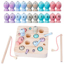 Baby Wooden Toys Digit Magnetic Games Fishing Toys Game Catch Worm Educatio