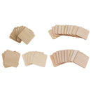 38Pcs Lots Wooden Squares Coaster Plain Wood Craft Blank Plaque DIY Woodwork