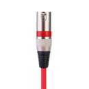 5.9ft DMX Stage DJ Cable  XLR 3Pin Male to Female Connector Wire (Red) A