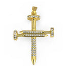 Punk Rock Crystal Cross Crucifix Pendant Necklace Women Mens Fashion Jewelry