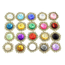20pcs 25mm Acrylic Rhinestone Buttons DIY Wedding Invitation Flower Applique