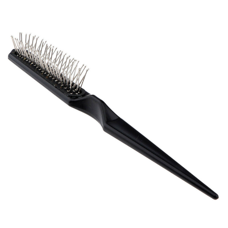 Air Cushion Hair Brush with Plastic Handle & Steel Teeth Rat Tail Detangling