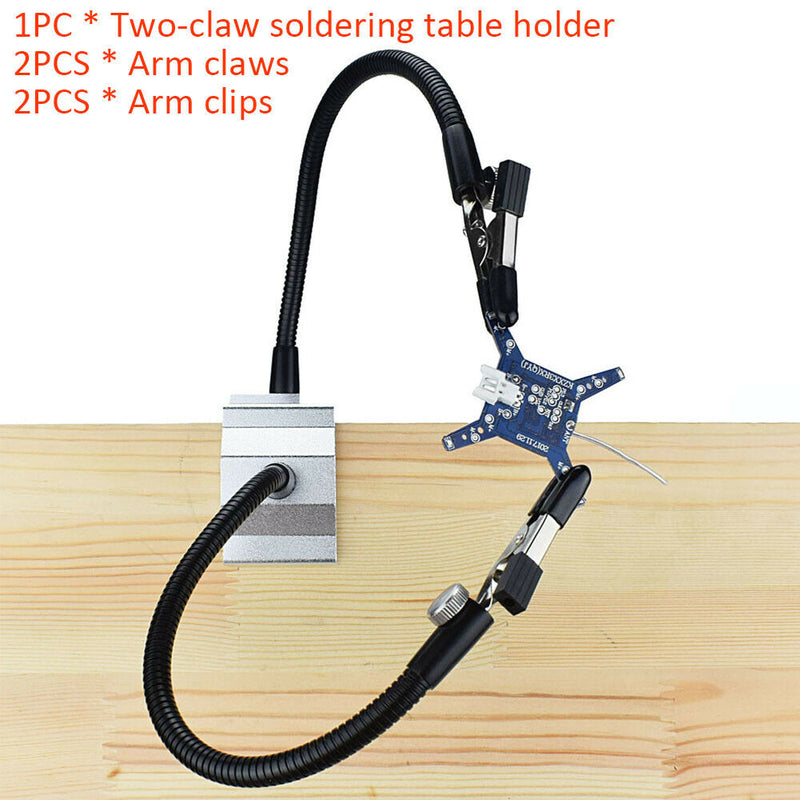 Two Claw Soldering Table Clamp Multifunctional Vise Iron Holder Aluminum Alloy