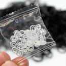 600 Pcs Black Rubber Bands 24 Clips For DIY Loom Charming Bracelet Anklet New