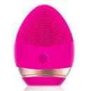 Red Electric Rechargeable Sonic Vibrating Waterproof Silicone Face Cleansin
