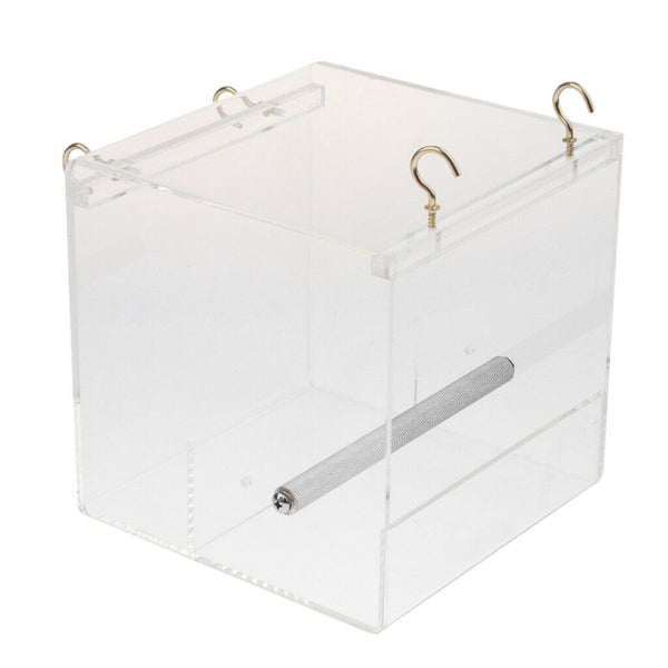 2Pcs Pet Bird Feeder Food Water Feeding Box Parrot Dispenser Cage Perch