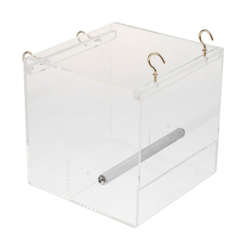 2Pcs Pet Bird Feeder Food Water Feeding Box Parrot Dispenser Cage Perch