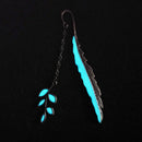 1X Luminous Night Leaf Bookmark Label Read Maker Feather Book StationerySilve Ew