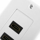 Hot New 4.7x3.1x0.6 inch 2-Port HDMI Wall Face Panel Cover Coupler Outlet