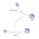 8pcs Maternity Belly Bar Flexible Crystal Pregnancy Navel Ring Belly Button Ring