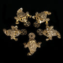 5Pcs Feng Shui Pocket Toad Frogs Fortune Keychain Charm Bag Pendant Home DeSEAU