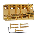 Metal 4 String Bass Bridge with Wrench Screws for Electric Bass Guitar Parts