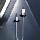 8Pcs Car Charger Line Headphone / USB Cable Car Clip Interior Accessories Black