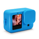 Silicone Housing Cover for GoPro Hero 9 with Lens Cap + Lanyard (Blue) A