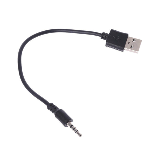 USB Male to 3.5mm Audio Stereo Headphone Jack Plug Cable For MP3 MP4 Black Hot