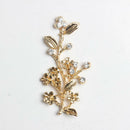 10pcs Alloy Crystal Flower Embellishment Findings for Jewelry Making Crafts