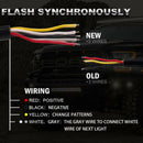 2Pcs 18 Mode 6 LED Car Truck Warning Emergency Flashing Lamp Strobe Light