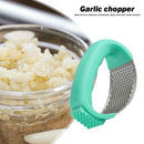 Stainless Steel Manual Garlic Presser Ginger Chopper Kitchen Tool (Green) A