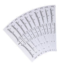 100 Pcs Eyebrows Ruler Adhesive Eyebrow Grooming Shaper Permanent Tattoo St
