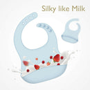 Waterproof Silicone Feeding Saliva Towel Aprons Baby Bibs Adjustable Burp Cloth